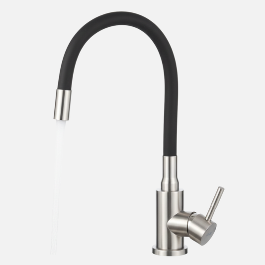 Robinet mitigeur évier cuisine flexible coloré - Argenté (à revoir, aussi img fond gris)