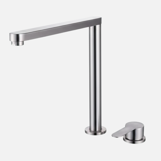 Robinet mitigeur évier cuisine minimaliste rétractable - Argenté