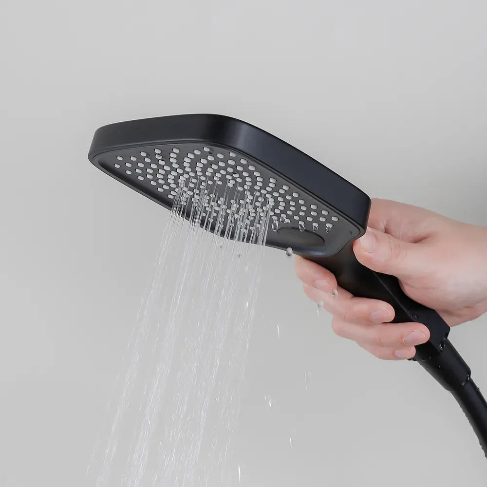 Robinet baignoire salle de bain cascade douchette affichage numérique - Noir - Laiton