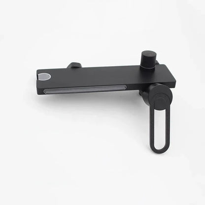 Robinet baignoire salle de bain cascade douchette - Blanc - Laiton