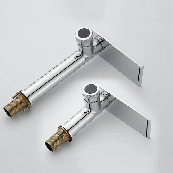 Robinet mitigeur moderne bec plat - Argenté - Laiton