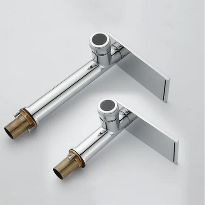 Robinet mitigeur moderne bec plat - Argenté - Laiton