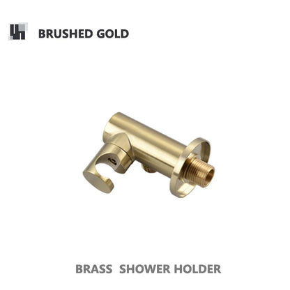 Robinet mitigeur douche salle de bain douchette rond - Noir - Laiton