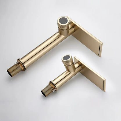 Robinet mitigeur moderne bec plat - Doré - Laiton