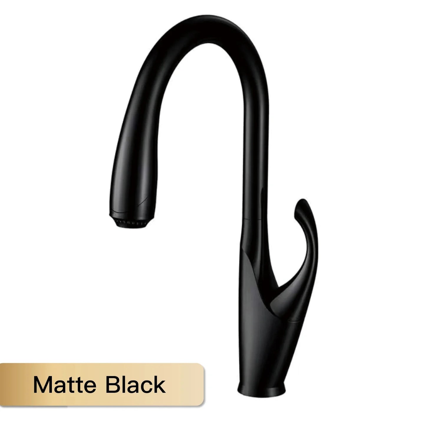 Robinet mitigeur évier cuisine design moderne flexible douchette - Noir / Argenté - Laiton