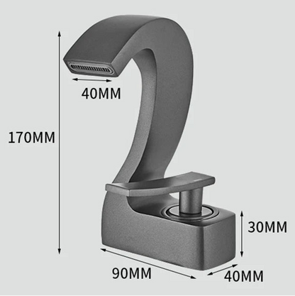 Robinet mitigeur lavabo salle de bain cygne design - Argenté