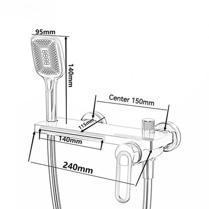 Robinet baignoire salle de bain cascade douchette - Doré - Laiton