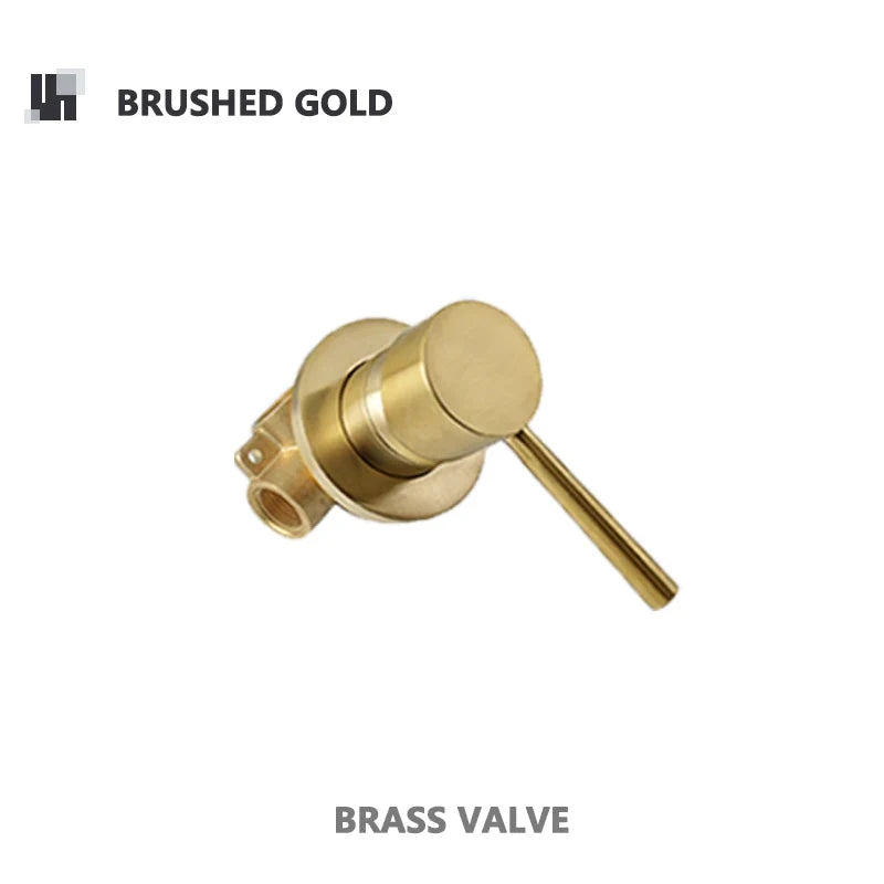 Robinet mitigeur douche salle de bain douchette rond - Noir - Laiton