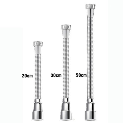 Rallonge de robinet rotatif flexible aérateur d'eau - Argenté