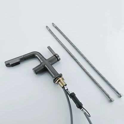 Robinet mitigeur cuisine affichage thermostatique flexible - Argenté - Laiton