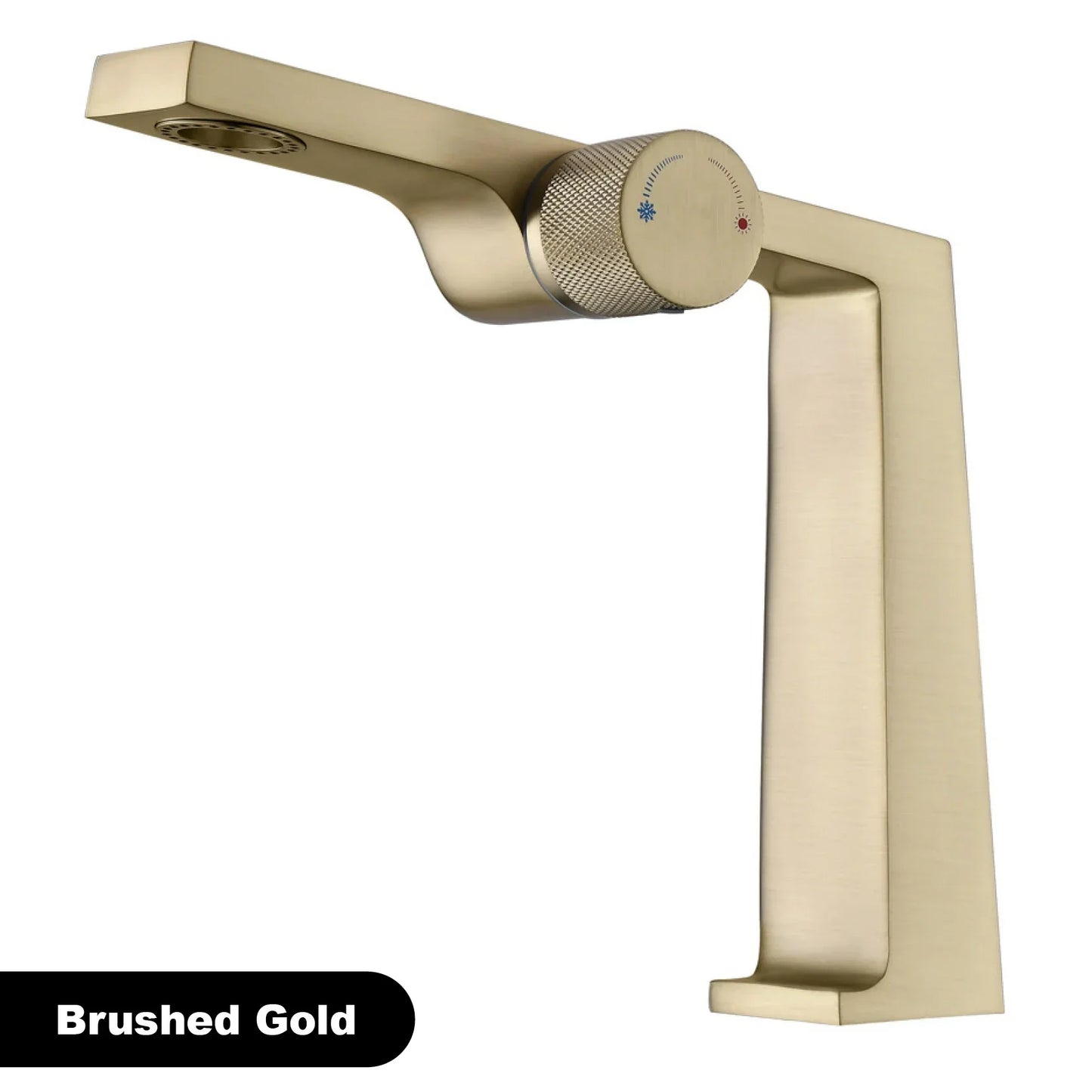 Robinet mitigeur salle de bain lavabo design contemporain - Doré - Laiton