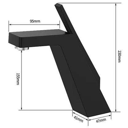 Robinet mitigeur salle de bain lavabo design contemporain - Noir