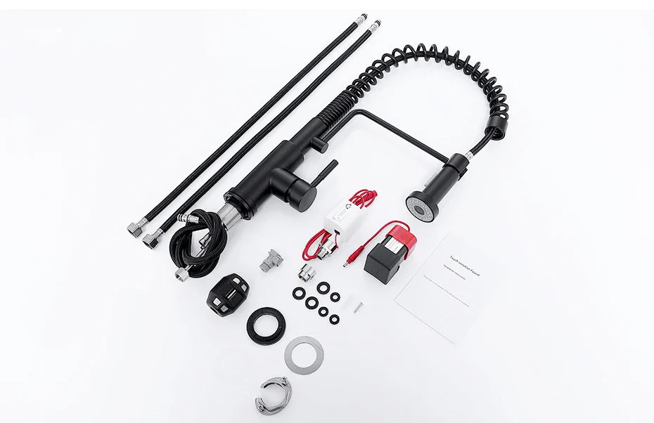 Robinet mitigeur évier cuisine design tactile pivotant - Argenté