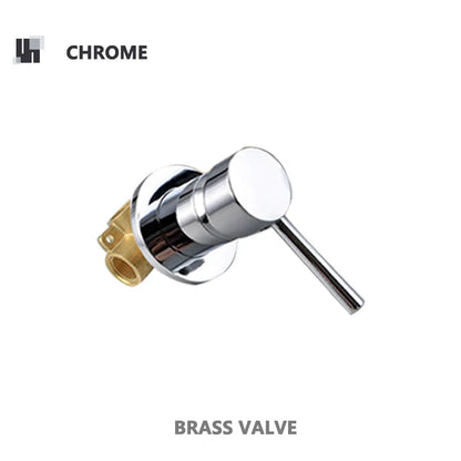 Robinet mitigeur douche salle de bain douchette rond - Noir - Laiton