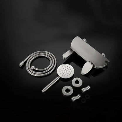Robinet baignoire minimaliste douchette - Argenté - Laiton