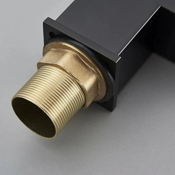 Robinet mitigeur lavabo salle de bain haut design - Noir - Laiton