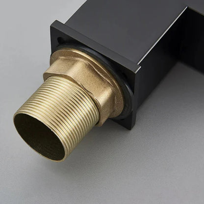 Robinet mitigeur lavabo salle de bain haut design - Noir - Laiton