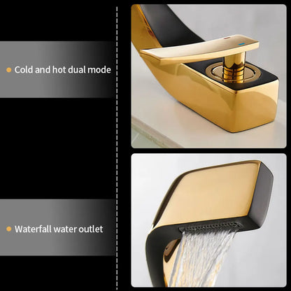 Robinet mitigeur design incurvé cascade - Argenté - Laiton