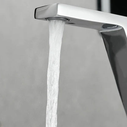 Robinet mitigeur salle de bain lavabo design contemporain - Argenté