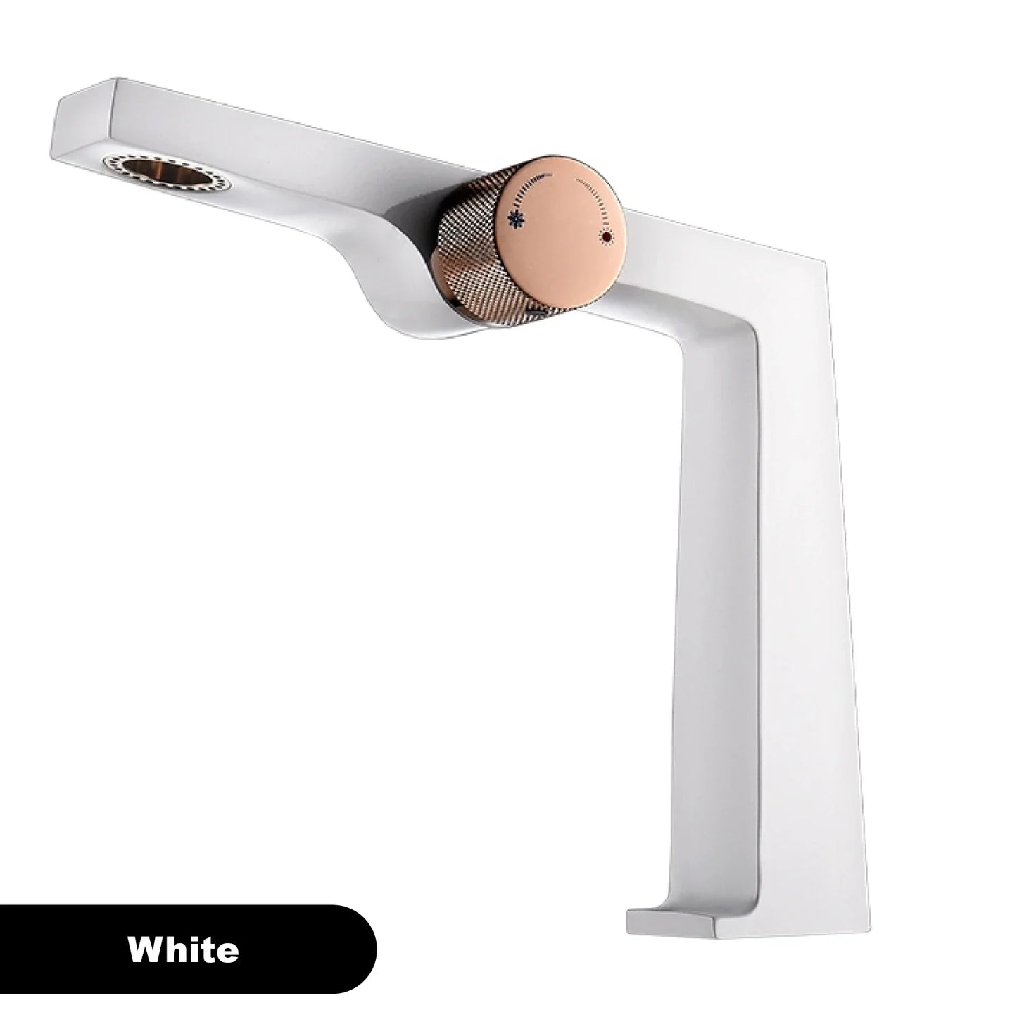 Robinet mitigeur salle de bain lavabo design contemporain - Doré - Laiton