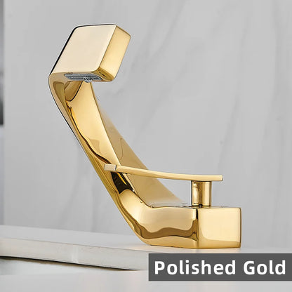 Robinet mitigeur design incurvé cascade - Argenté - Laiton