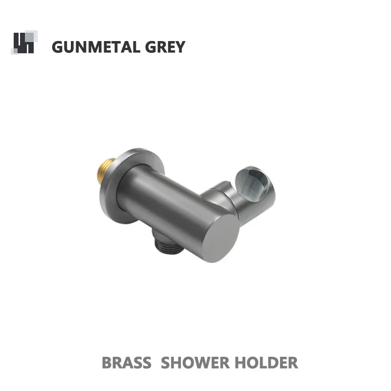 Robinet mitigeur douche salle de bain douchette rond - Noir - Laiton