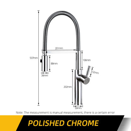 Robinet mitigeur évier cuisine flexible douchette design - Argenté - Laiton (img fond gris vairante)+images lifestyle