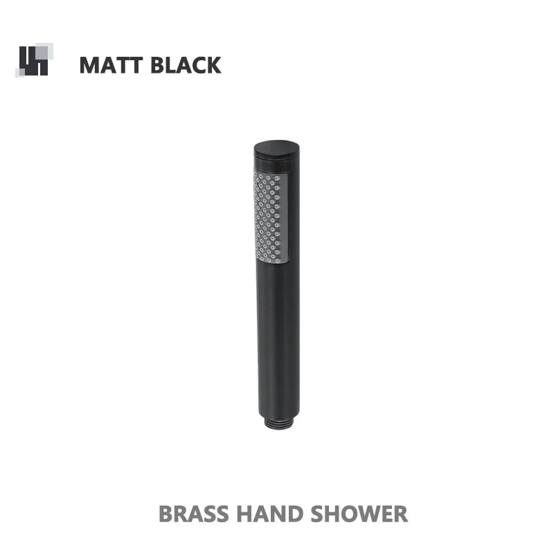 Robinet mitigeur douche salle de bain douchette rond - Noir - Laiton