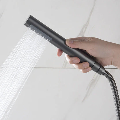 Robinet mitigeur douche salle de bain douchette rond - Argenté - Laiton