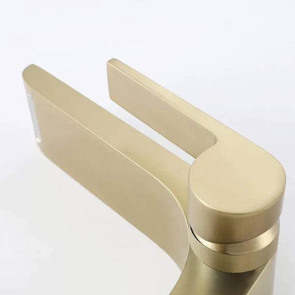 Robinet mitigeur moderne salle de bain lavabo - Doré - Laiton