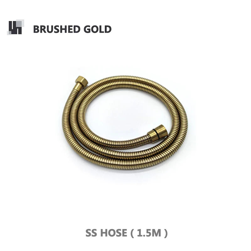 Robinet mitigeur douche salle de bain douchette rond - Noir - Laiton