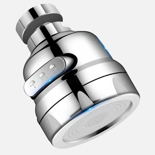 Tête de robinet buse rotative mousseur