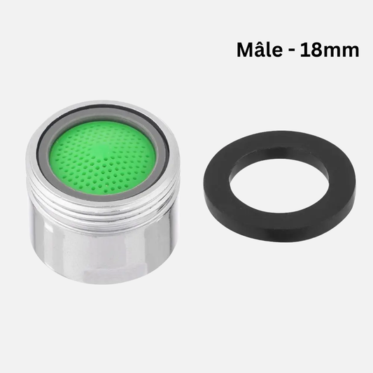 Tête de robinet mousseur aérateur d'eau - Argenté