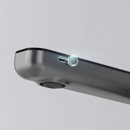 Robinet mitigeur salle de bain lavabo fontaine température numérique - Argenté