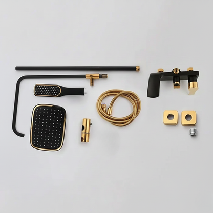 Robinet mitigeur salle de bain baignoire douche - Noir Doré