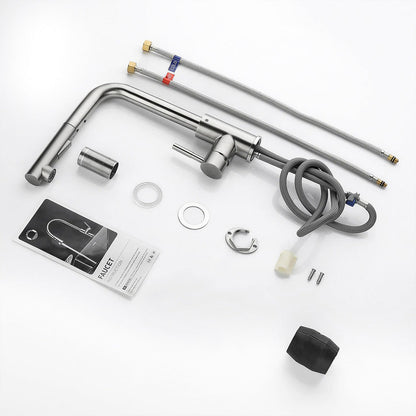 Mitigeur Robinet cuisine avec douchette extractible acier