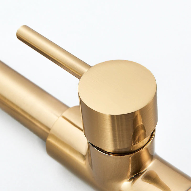 Mitigeur Robinet cuisine avec douchette flexible doré