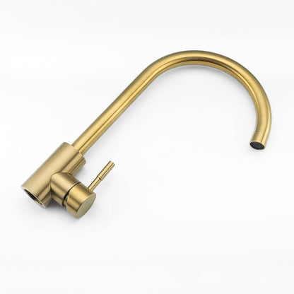 Mitigeur Robinet cuisine col de cygne doré