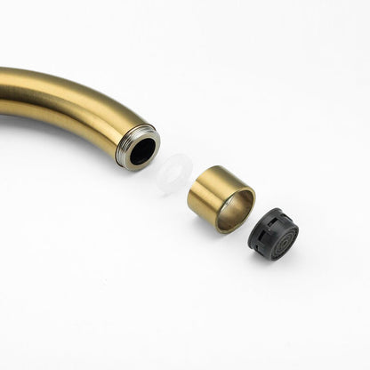 Mitigeur Robinet cuisine col de cygne doré