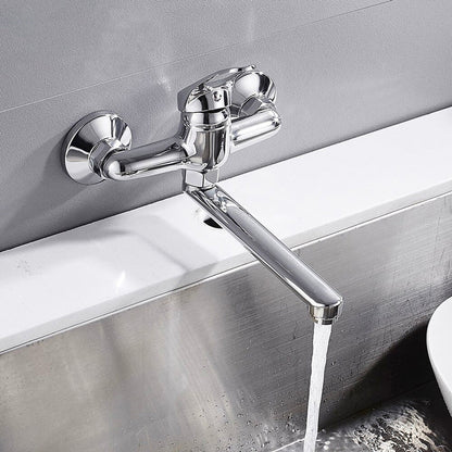 Mitigeur Robinet mural cuisine à bec chromé