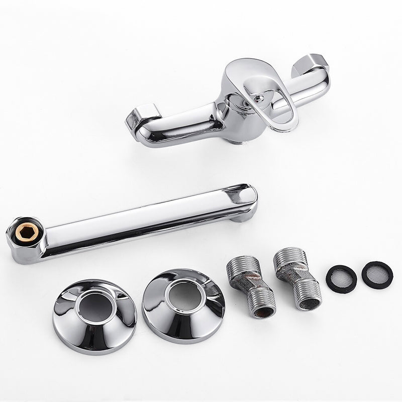 Mitigeur Robinet mural cuisine à bec chromé