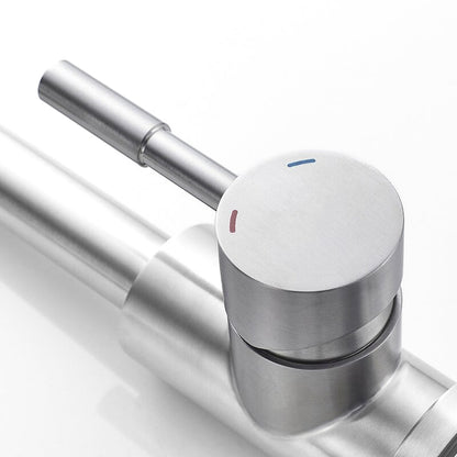 Mitigeur Robinet lavabo acier brossé CYGNE rectangulaire