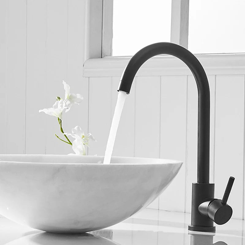 Mitigeur Robinet vasque haut noir mat CYGNE